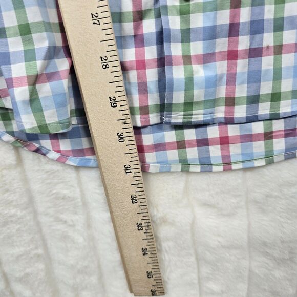Peter Millar Men's Blue Red Green Plaid Button Down Shirt Long Sleeve Size L - Picture 6 of 9